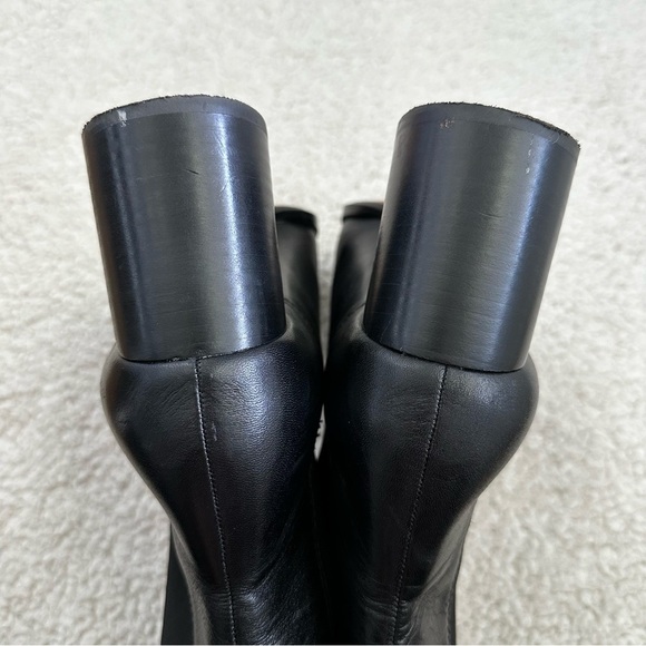 Madewell The Laura Ankle Boot Black Leather Pull On Block Heel Women’s 10 - Picture 10 of 12